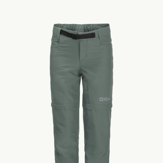 - Kids\' hedge – green zip-off ACTIVE trousers 116 ZIP - K PANTS WOLFSKIN OFF JACK
